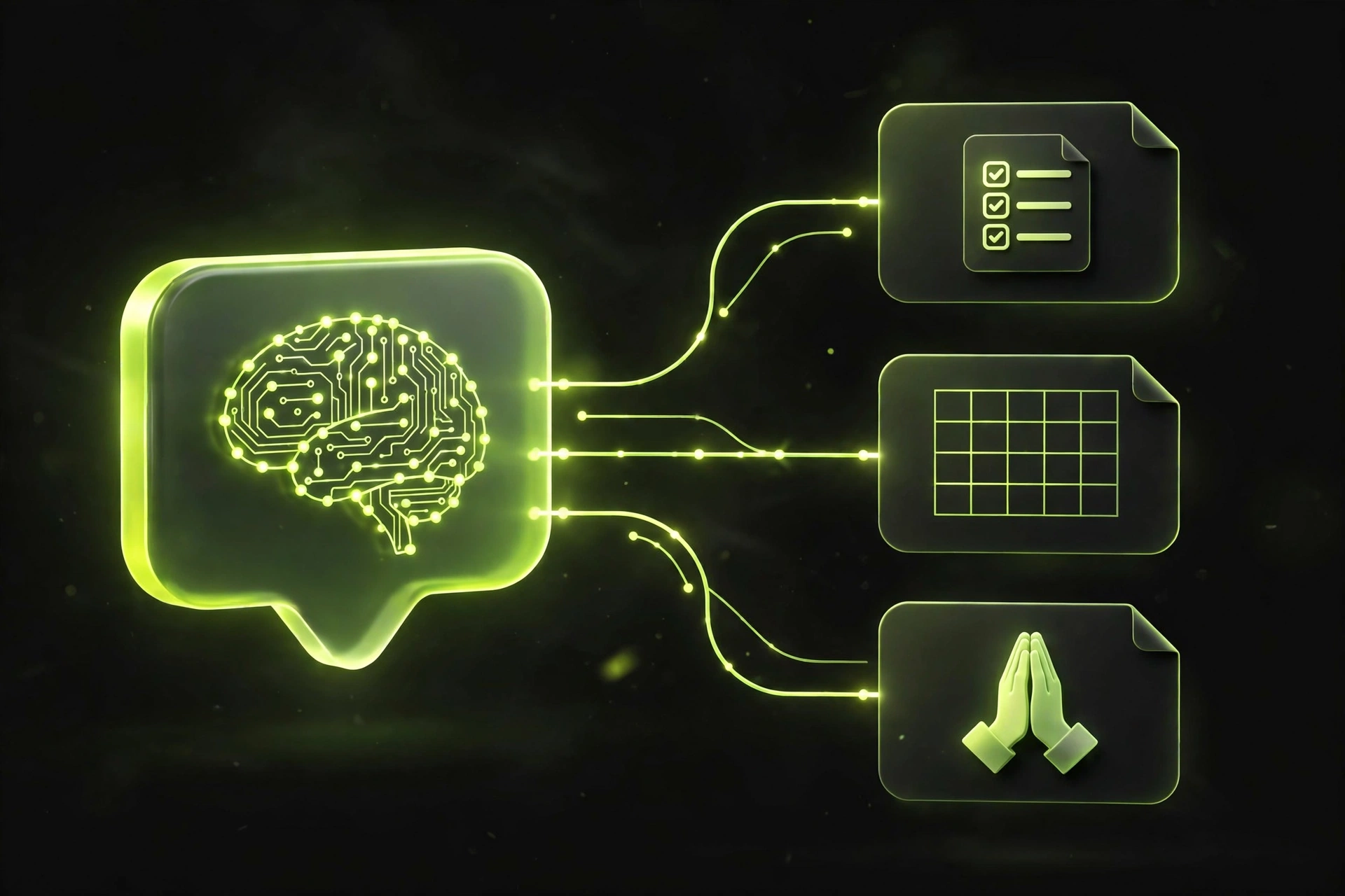 Diagram of how a Powerup turns your AI into an expert, your plans, logs, and prayers saved as files that load into every Muse chat